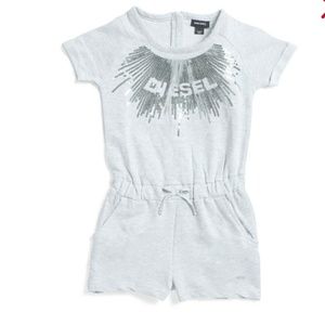 Diesel Big Girl Logo Romper